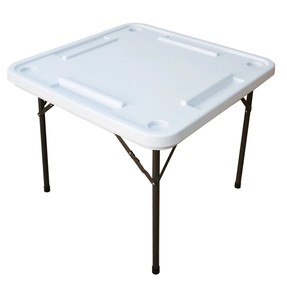 White Folding Plastic Material Blow Mold Domino Game Mahjong Table