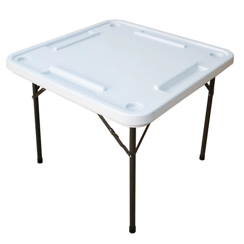 White Folding Plastic Material Blow Mold Domino Game Mahjong Table